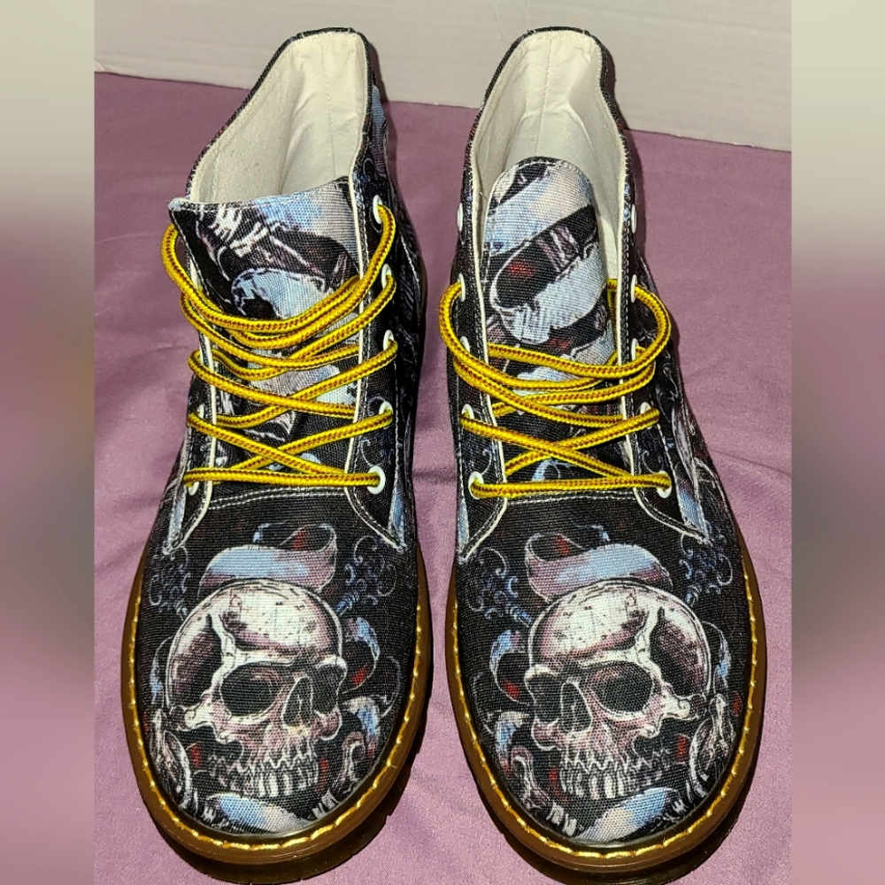 Rare First Dance Men’s Shoes Boots Skull Cherokee Indian Size 42 EU 9 US